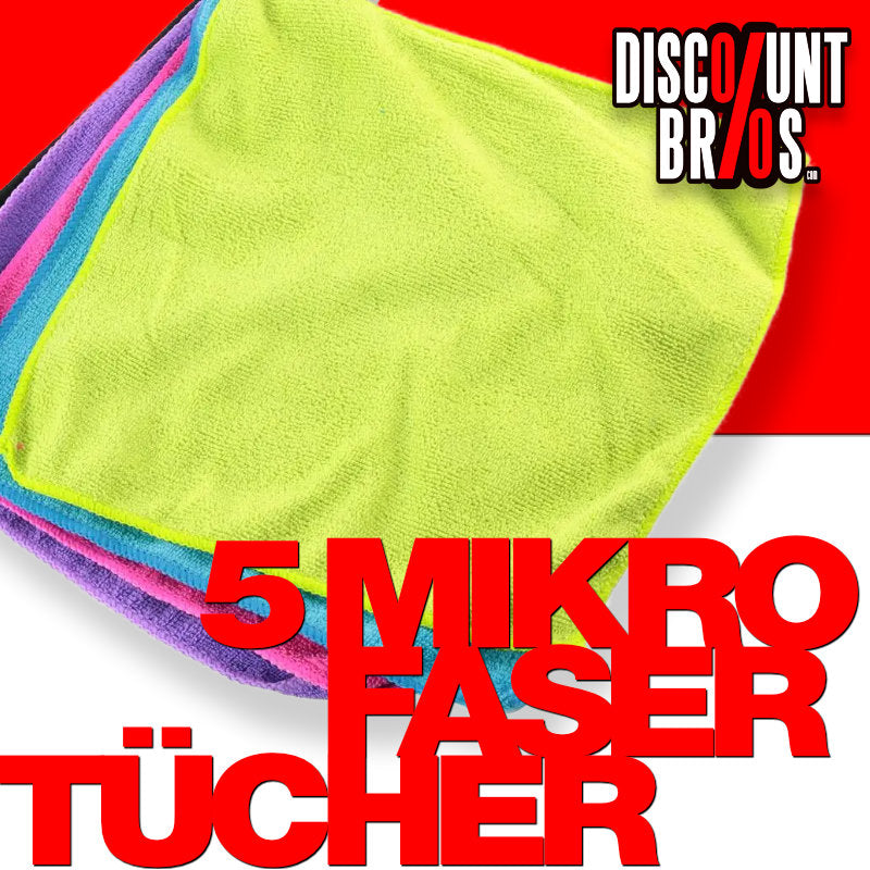 JE CHERCHE UNE IDEE Mikrofasertücher 30 × 30 cm, 5er-Set, farbig sortiert