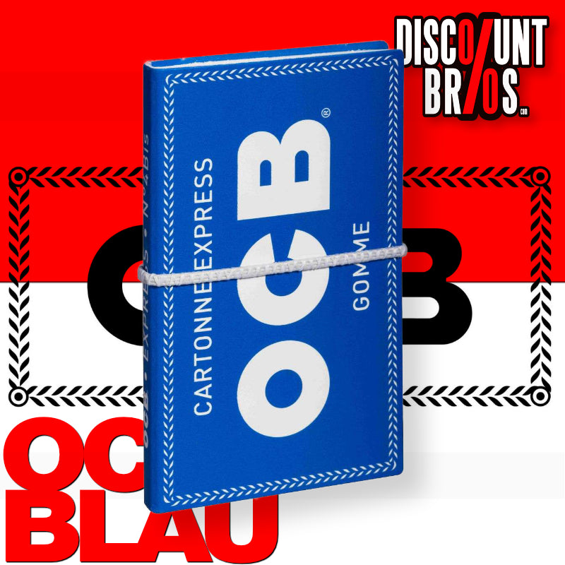 OCB Blau mit Gummizug Zigarettenpapier Double Window Papers 1 Heft à 100 Blatt