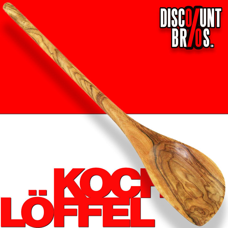 olivenholz-erleben | Kochlöffel 30 cm mit Ecke | gefertigt in Deutschland