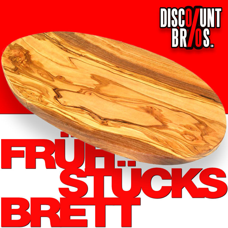 olivenholz-erleben | Schneidebrett – Frühstücksbrett oval 30 × 16 cm Olivenholz