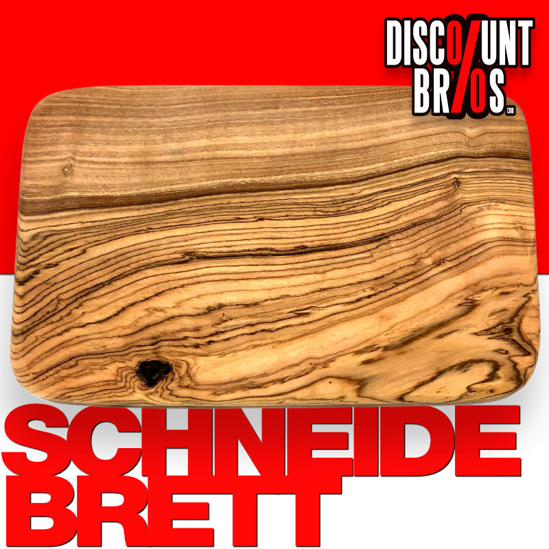 olivenholz-erleben | Frühstücksbrett Schneidebrett ca. 22 x 14 cm, Olivenholz