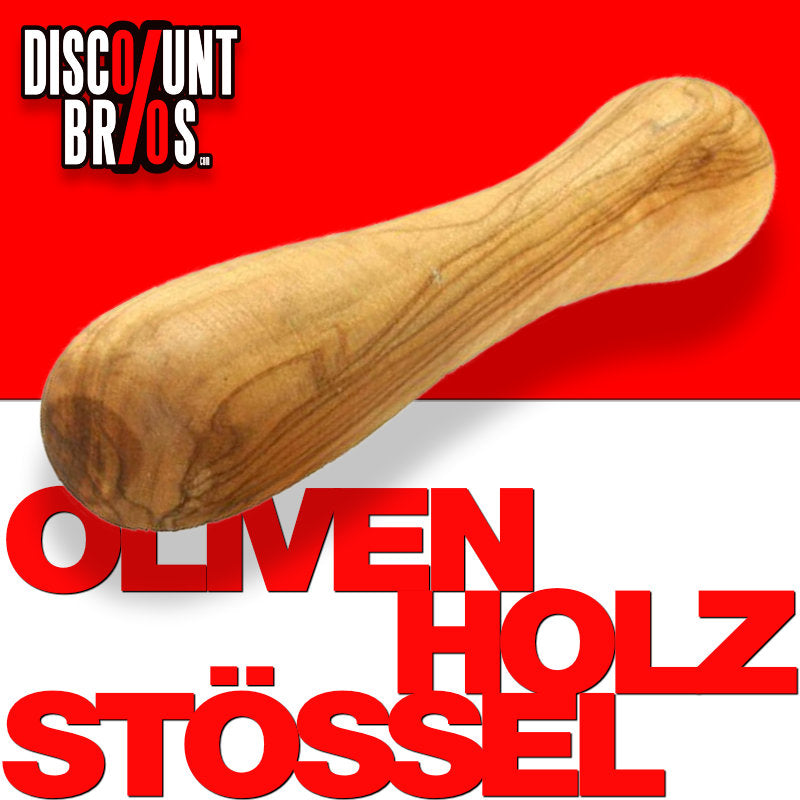 olivenholz-erleben | Stössel ca. 13–16 cm aus Olivenholz | gefertigt in Deutschland