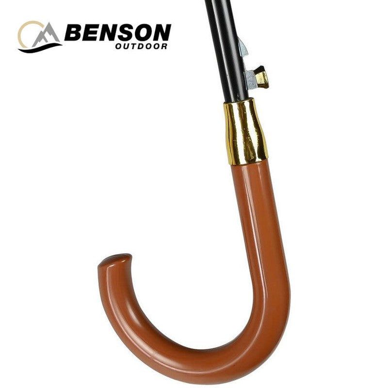 Schwarzer XL REGENSCHIRM mit 16 Speichen mit Automatiköffnung Ø120cm