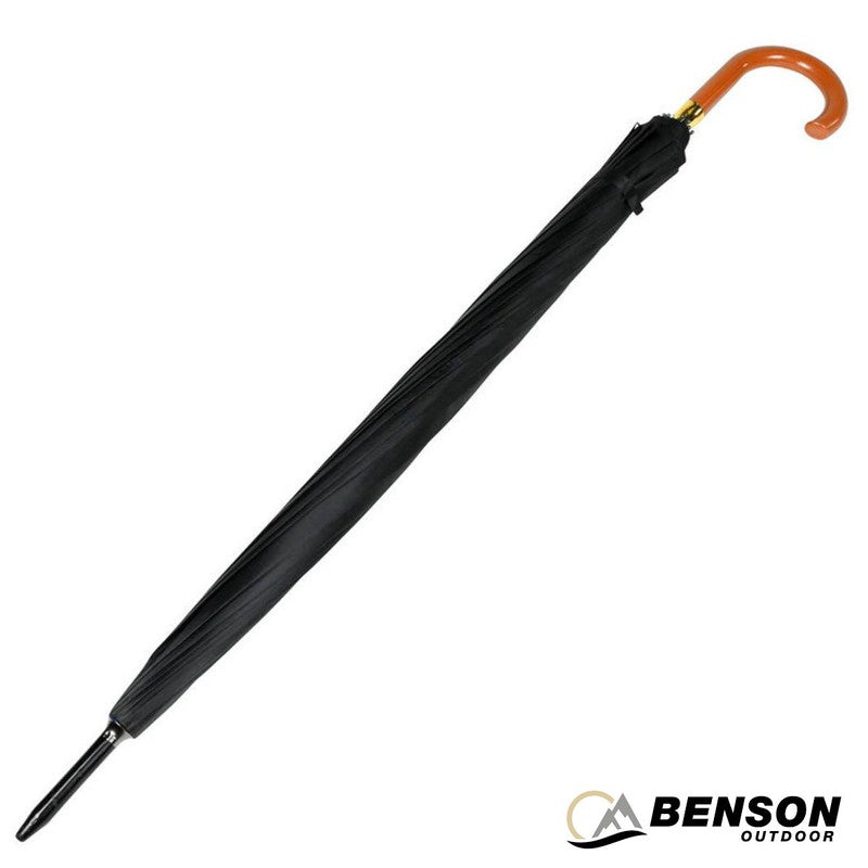 Schwarzer XL REGENSCHIRM mit 16 Speichen mit Automatiköffnung Ø120cm