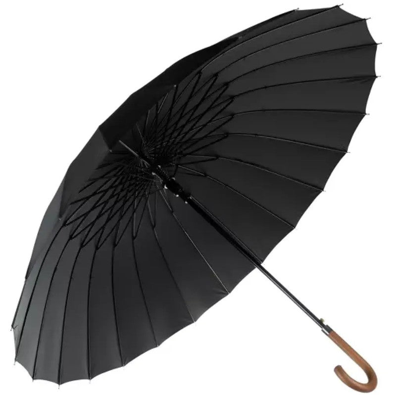 Schwarzer XXL REGENSCHIRM Regierungsschirm mit Automatiköffnung Ø145cm