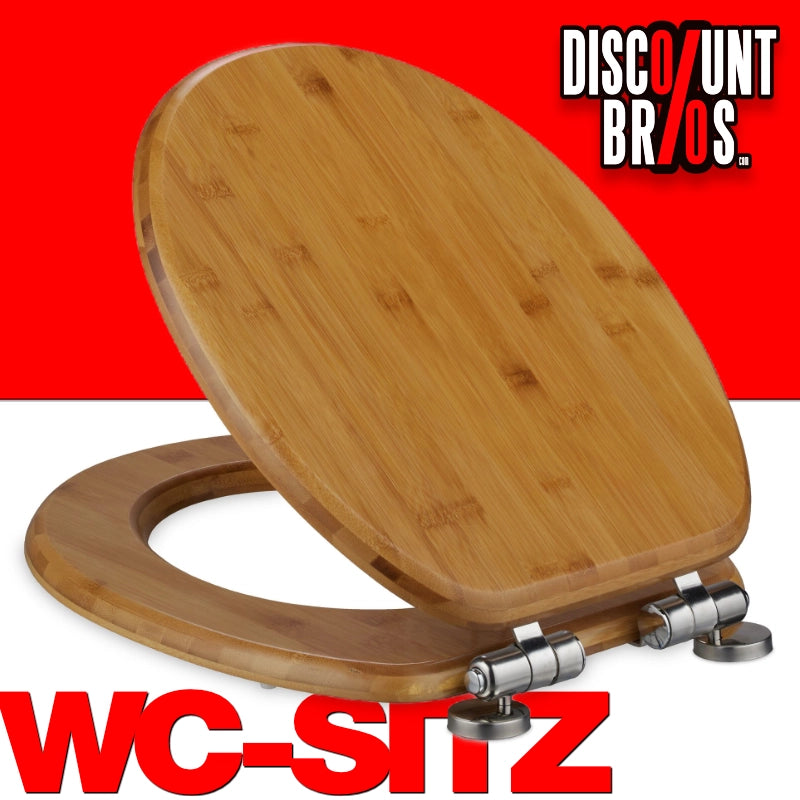 Relaxdays WC-Sitz Bambus mit Absenkautomatik und Schnellverschluss