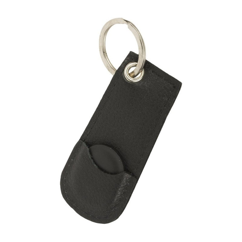 Schlüsselanhänger aus Leder mit Einkaufschip