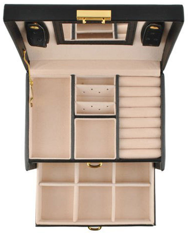 Schmuckkästchen SCHMUCK-KOFFER Abschliessbar SCHWARZ