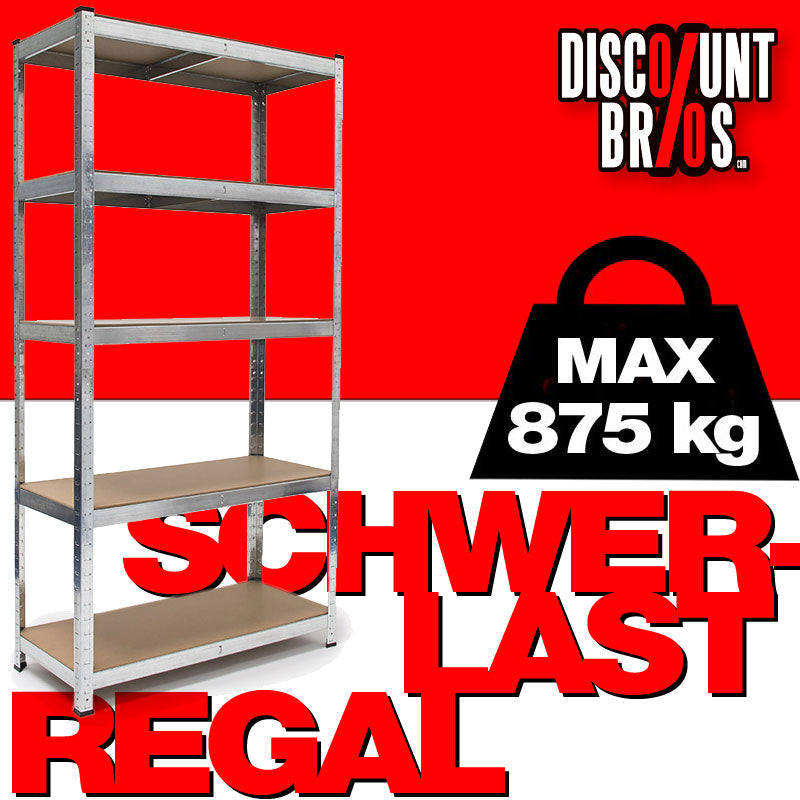 1L 180 x 90 x 40 cm Lagerregal SCHWERLASTREGAL Metallregal  Steckregal Gestell Regal mit 5 Böden