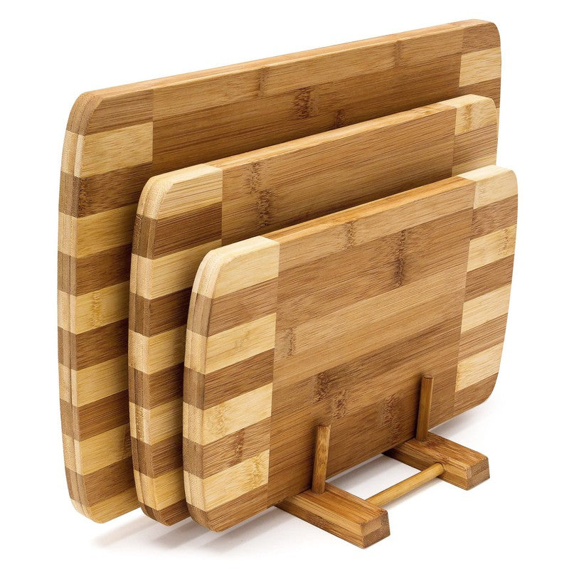 3er-SET Bambus-Holz Küchenbretter SCHNEIDEBRETTER Tranchierbretter