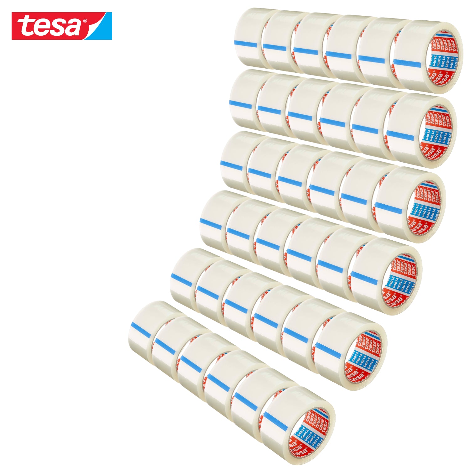 36er Set TESA tesapack 64014 Packband transparent 66 m × 50 mm