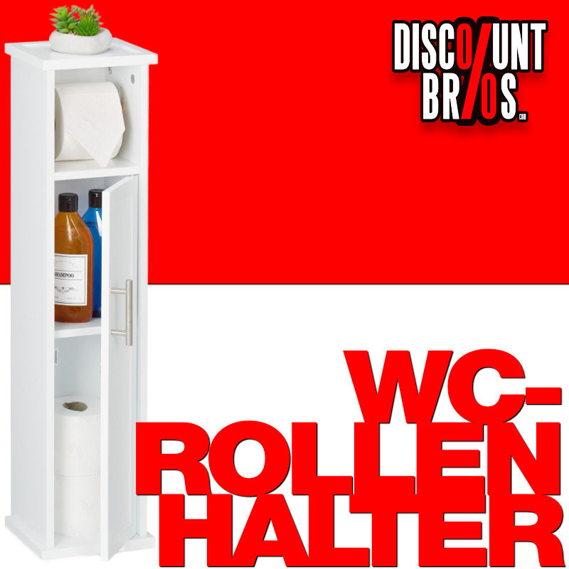 Toilettenpapierhalter WC-PAPIER-HALTER Badschrank mit Ablage und Fächer
