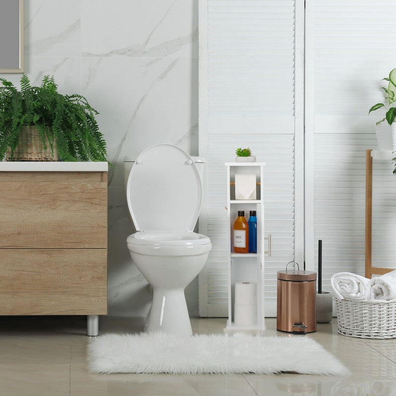 Toilettenpapierhalter WC-PAPIER-HALTER Badschrank mit Ablage und Fächer