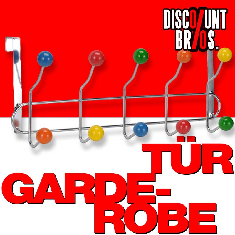 Türgarderobe GARDEROBE mit 10 bunten Haken