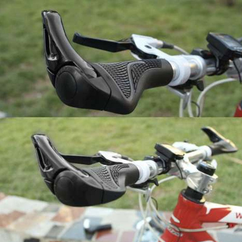 Velo Fahrrad Lenkergriffe mit Hörner Schwarz von Trizand