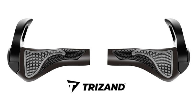 Velo Fahrrad Lenkergriffe mit Hörner Schwarz von Trizand