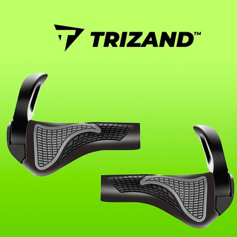 Velo Fahrrad Lenkergriffe mit Hörner Schwarz von Trizand