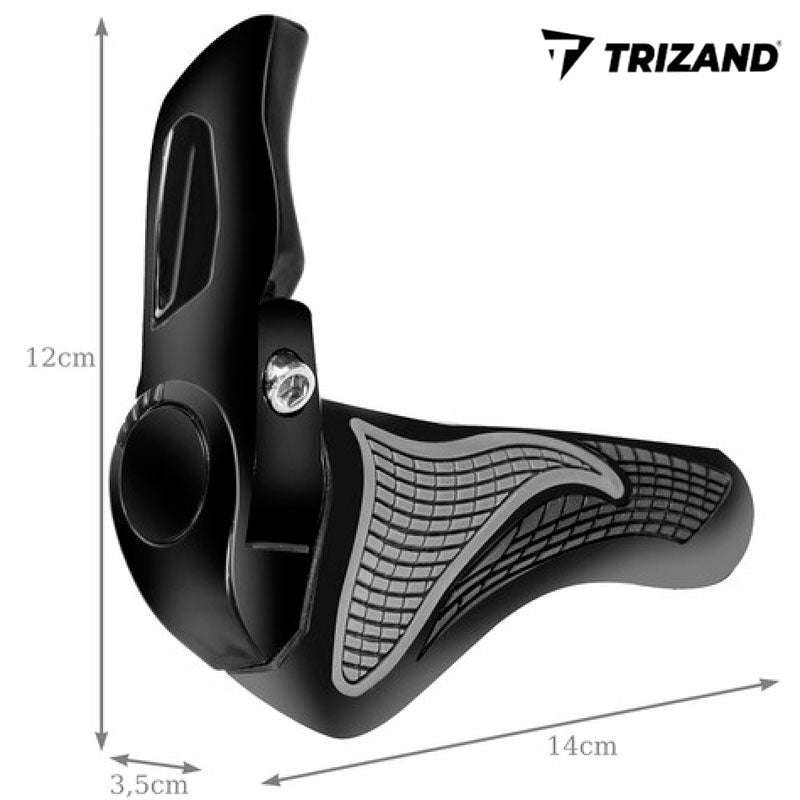 Velo Fahrrad Lenkergriffe mit Hörner Schwarz von Trizand