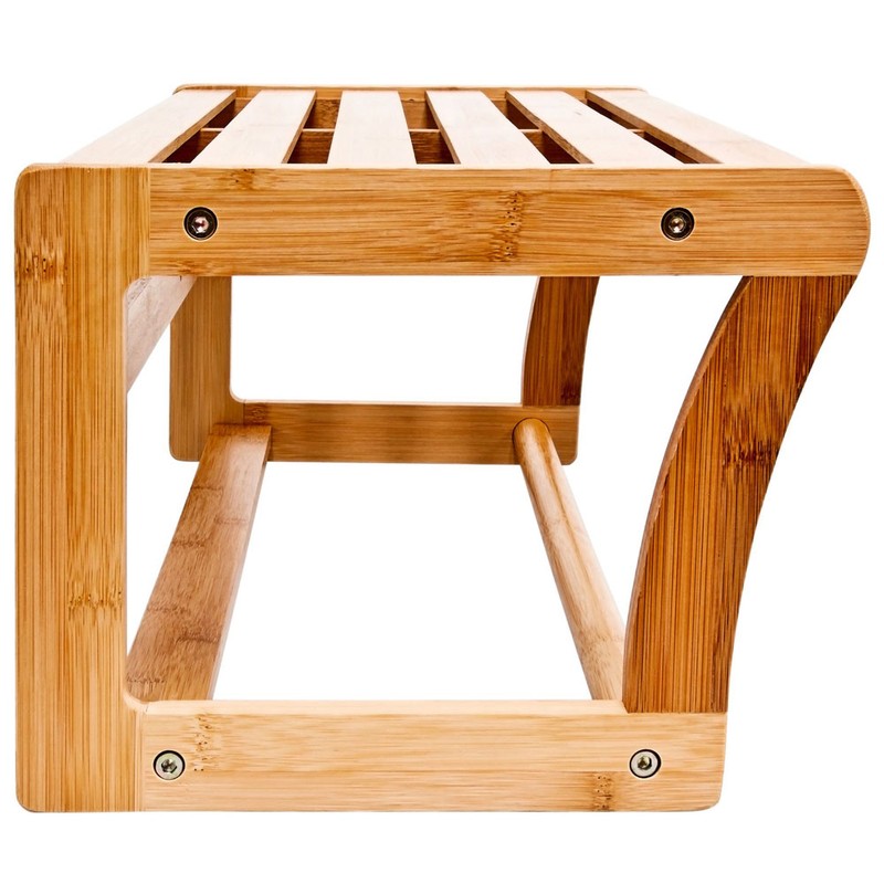 Bambus BADREGAL Wandregal mit Handtuchhalter