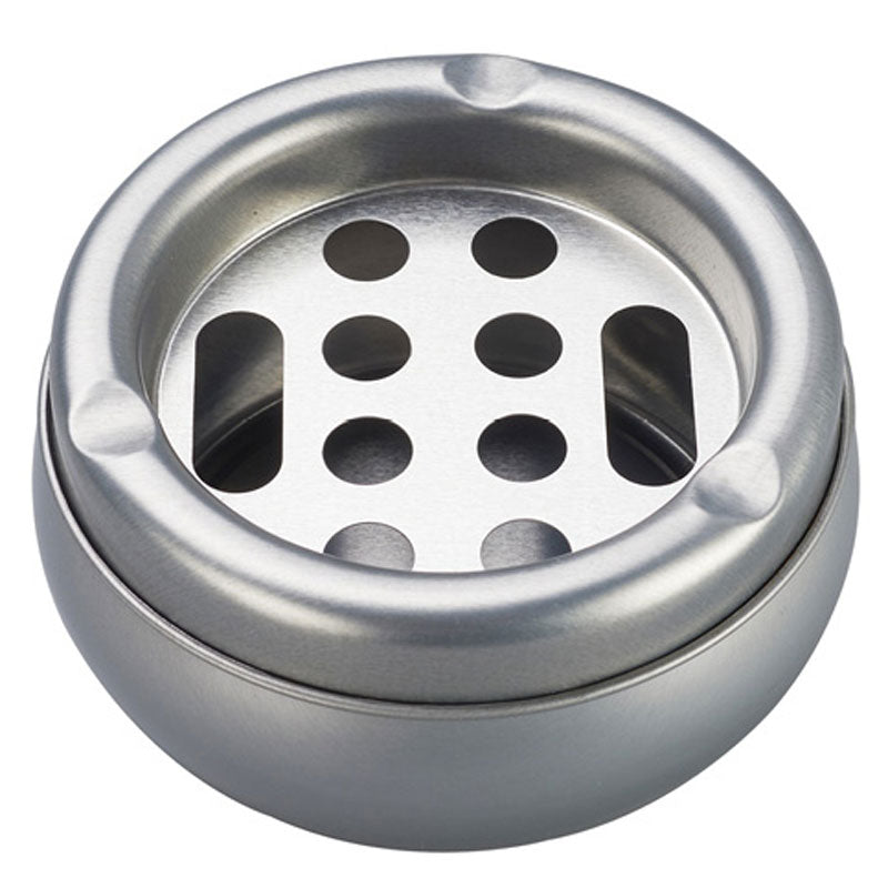 Metall ASCHENBECHER SCHWARZ oder SILBER Ø10cm