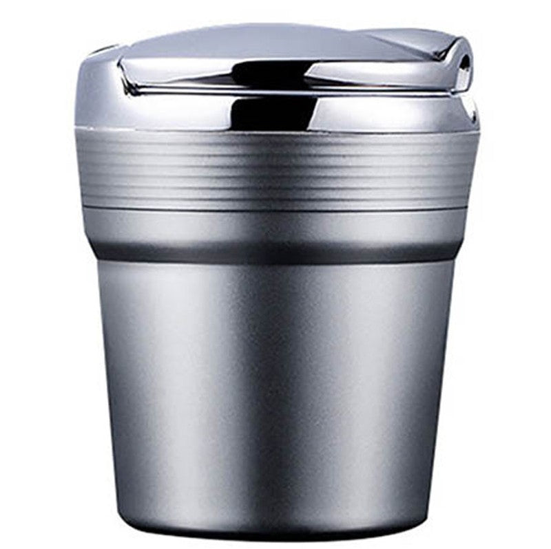 AUTO-ASCHENBECHER Aschenbecher für Getränkehalter mit Deckel und LED Licht