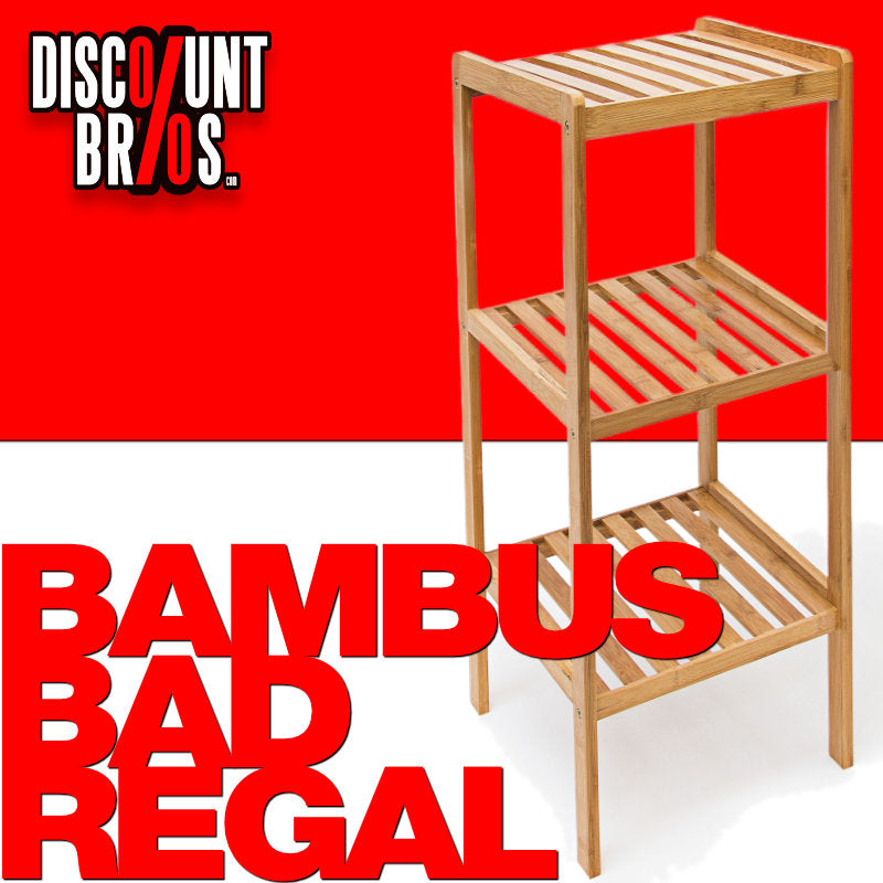 Bambus BADREGAL mit 3 Ablageflächen