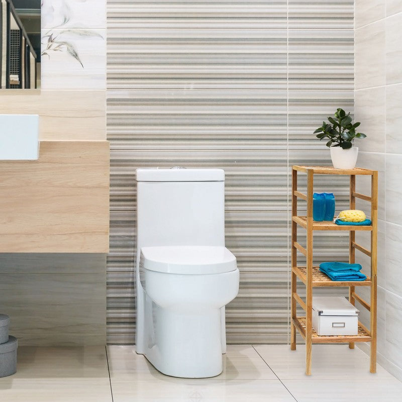 Natürliches Walnuss BADREGAL mit 3 Ablageflächen