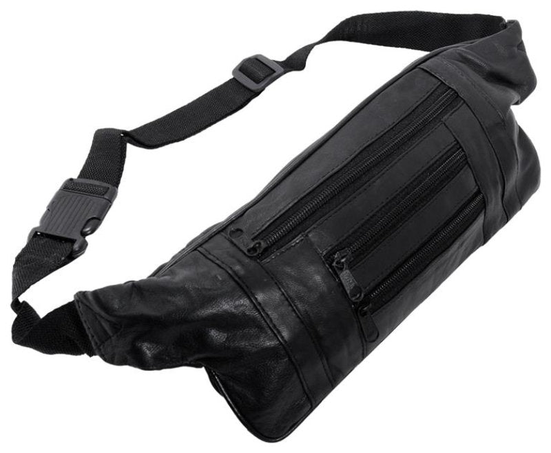 Gürteltasche BAUCHTASCHE Belt Bag aus Nappa-Leder SCHWARZ Brieftasche PORTEMONNAIE Geldbörse aus Nappa-Leder Echtleder