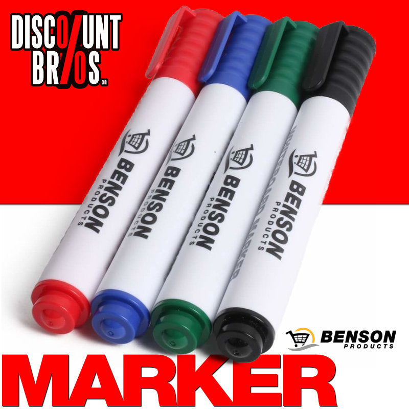 BENSON Whiteboard-Marker 2 bis 2.5 mm, 4 Farben
