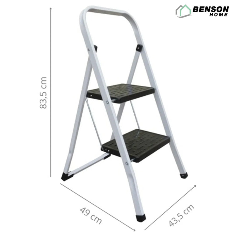 Klappleiter Haushaltsleiter Trittleiter Steighilfe 2 Stufen WEISS