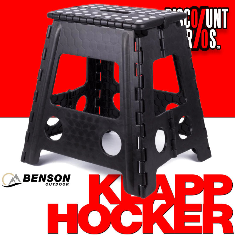 Klappbarer Hocker Klapptritt Klapphocker Schwarz -120 kg