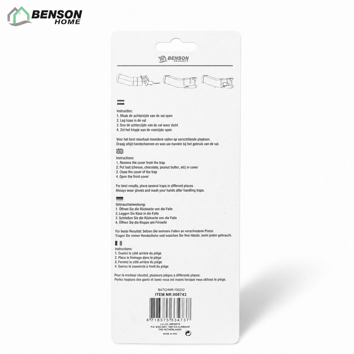 Benson tierfreundliche Mäuse-Lebendfalle aus Kunststoff, Grün