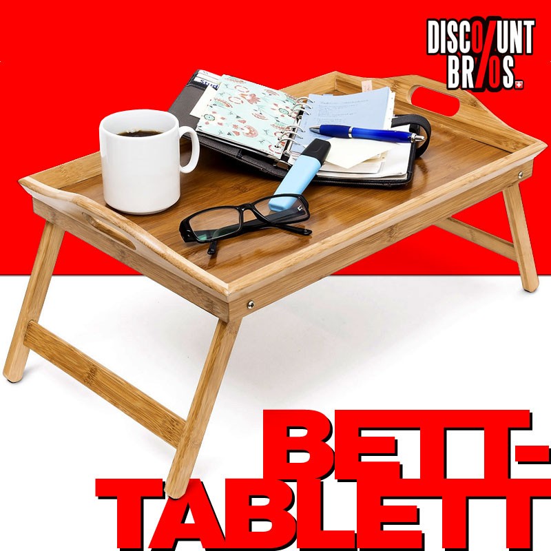 BETT-TABLETT Betttablett klappbares Tablett aus Bambus lackiert