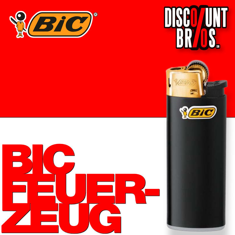 BIC® Einwegfeuerzeug MINI FEUERZEUG J25 Schwarz Gold