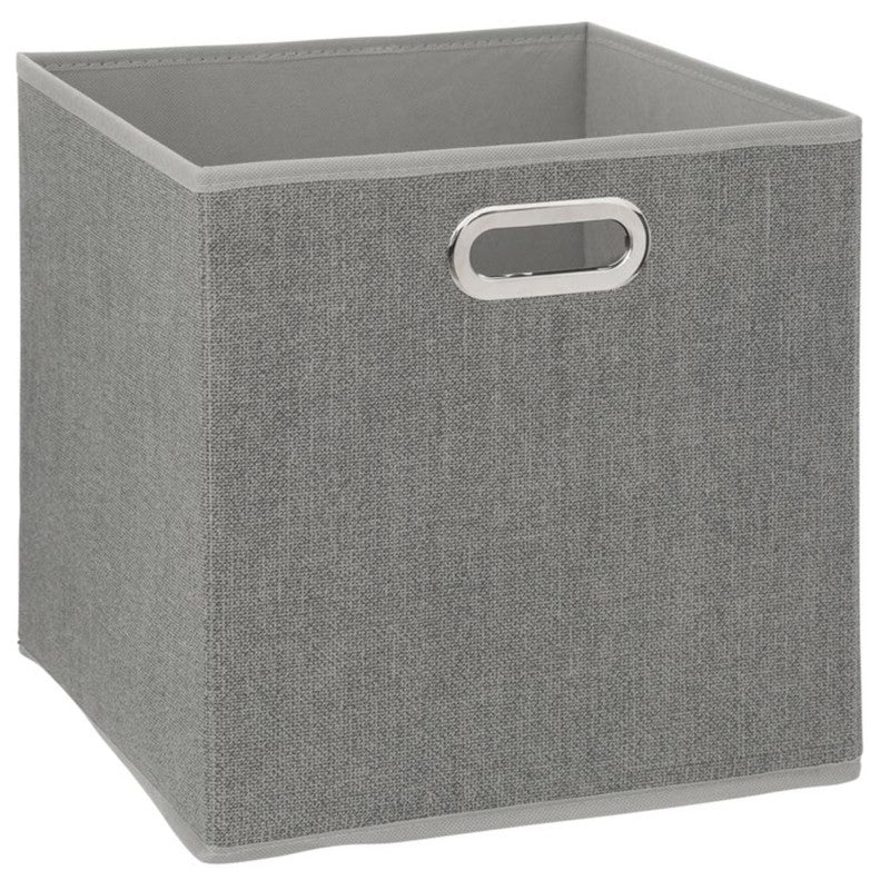 Box Schrankkorb REGALKORB Leinen Aufbewahrungskorb GRAU