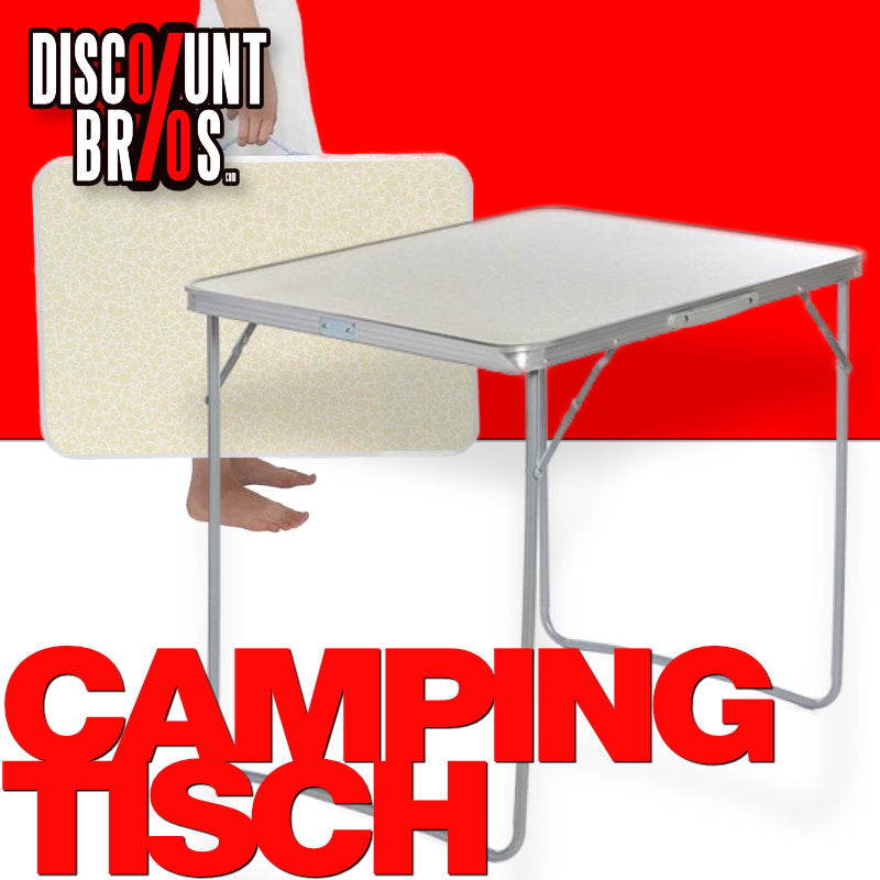 Campingtisch Mehrzwecktisch KLAPPTISCH Universaltisch faltbar 80×60cm BEIGE