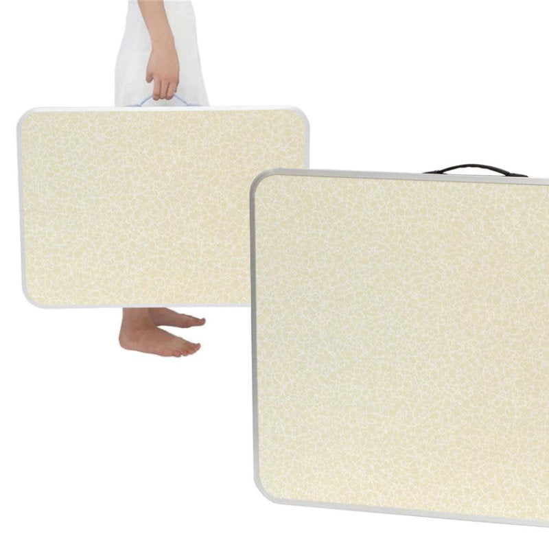 Campingtisch Mehrzwecktisch Klapptisch Universaltisch Faltbar 80 × 60 cm Beige