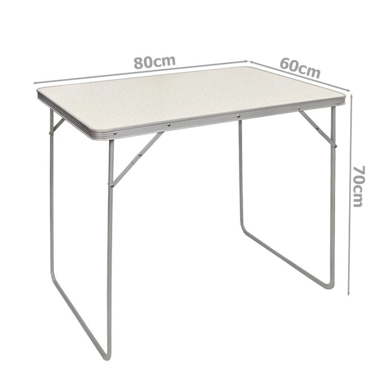 Campingtisch Mehrzwecktisch Klapptisch Universaltisch Faltbar 80 × 60 cm Beige
