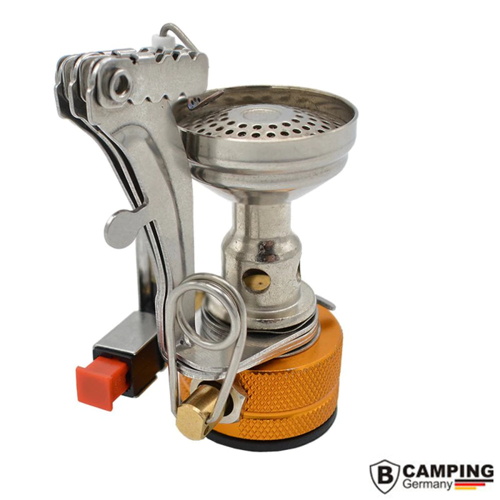 B-CAMPING Mini Campingkocher faltbar mit Piezo-Zündung
