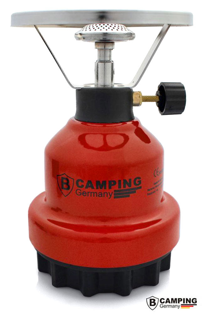 B-CAMPING Campingkocher Butan GASKOCHER Metall SCHWARZ oder ROT