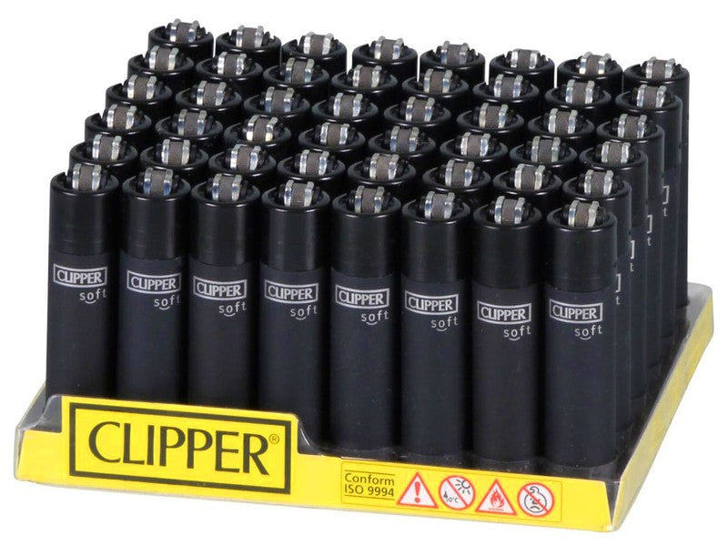 CLIPPER® Feuerzeug Mehrwegfeuerzeug Cp11 Touch & Black Cap 10 Stück