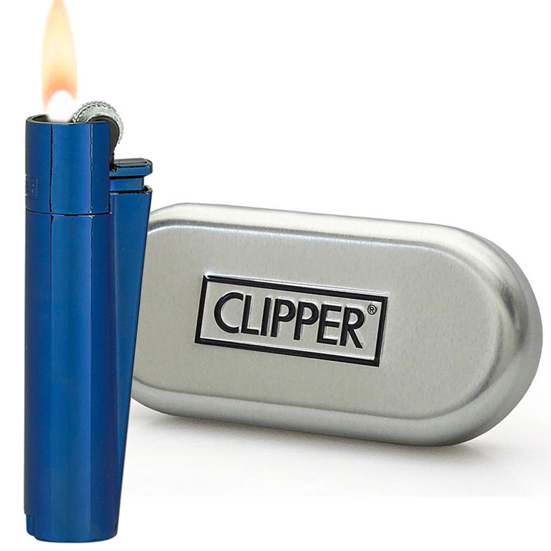 Clipper® METALL FEUERZEUG Mehrwegfeuerzeug DEEP BLUE