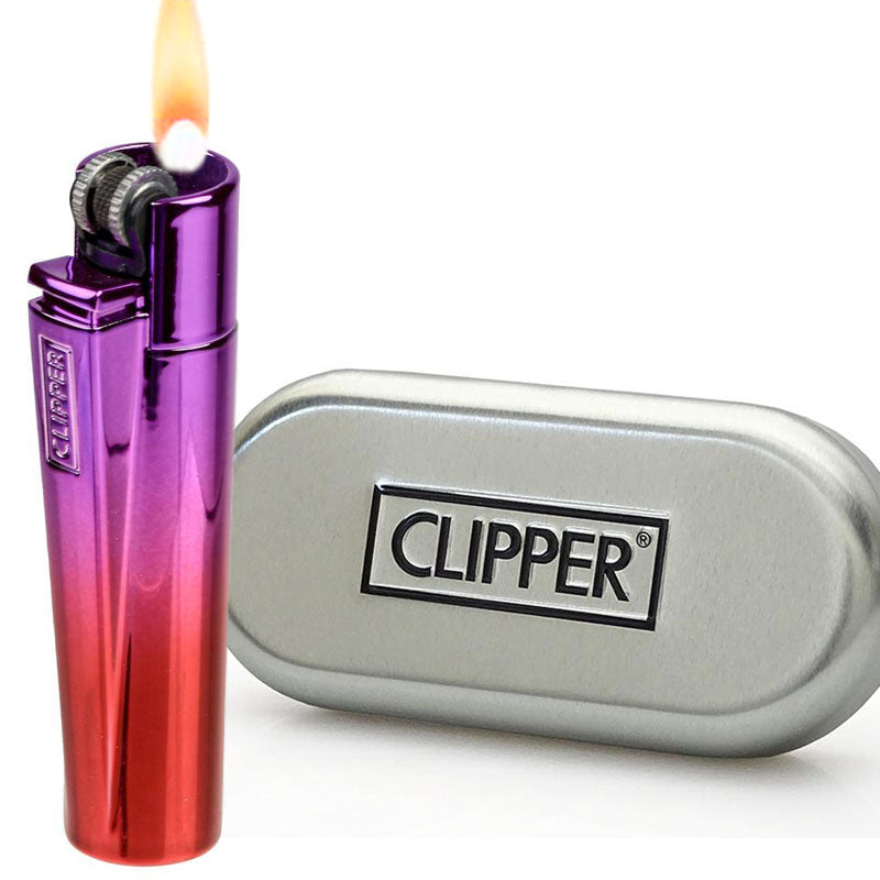 Clipper® METALL FEUERZEUG Mehrwegfeuerzeug PINK GRADIENT