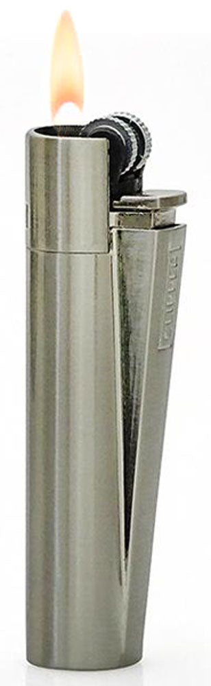 Clipper® METALL FEUERZEUG Mehrwegfeuerzeug SILBER