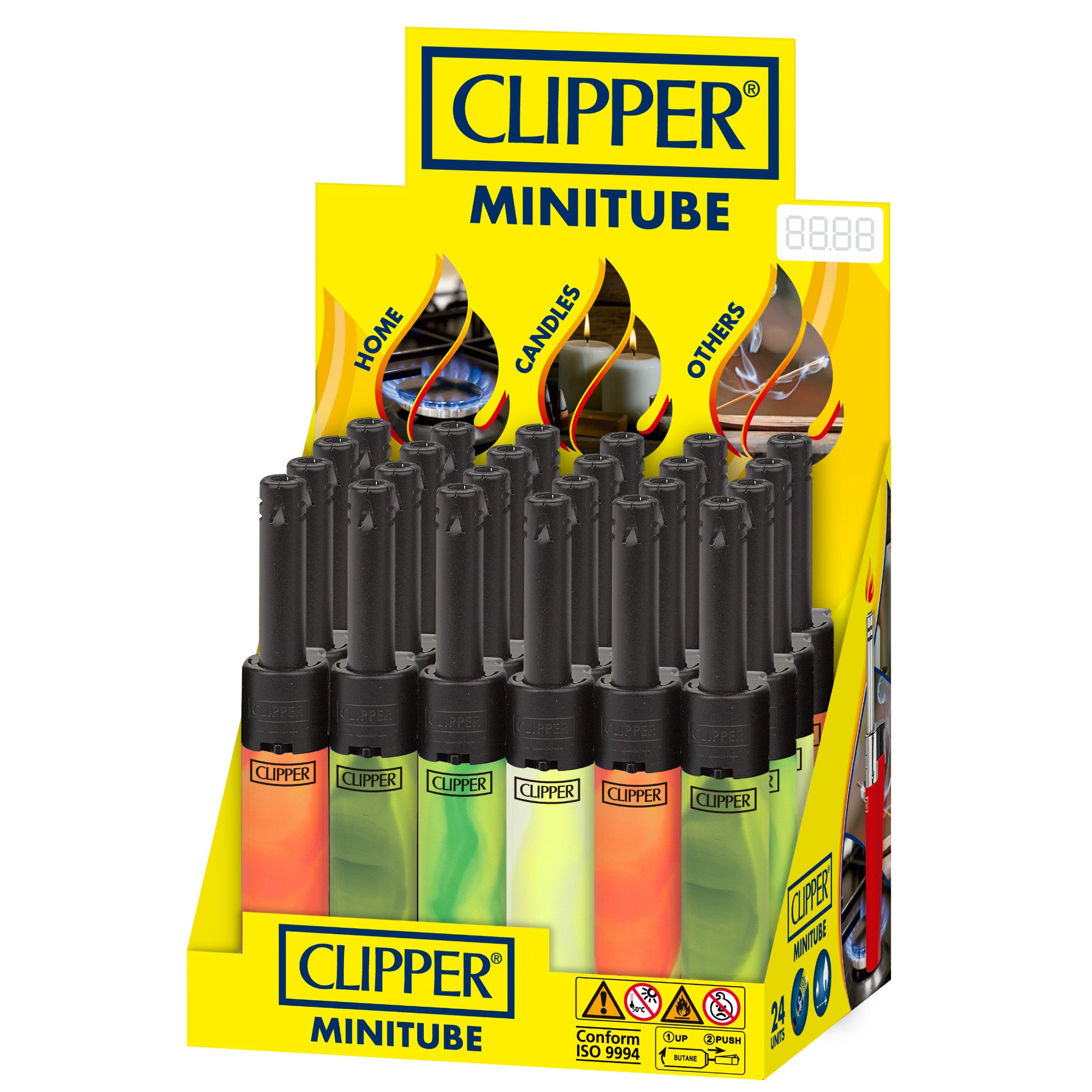 10er Set CLIPPER® Feuerzeug MINI STABFEUERZEUG Nebula-Motive 4