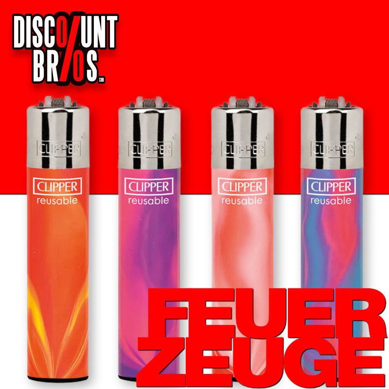 CLIPPER Large PINK NEBULA Feuerzeug, einzeln, 10er-Set oder 48er-Display