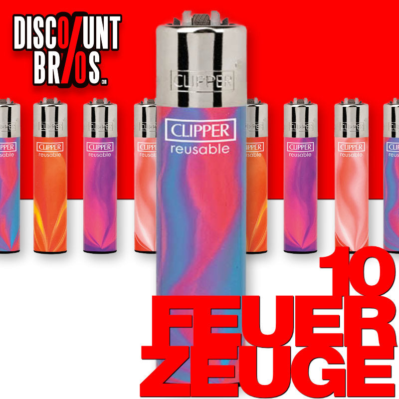 CLIPPER Large PINK NEBULA Feuerzeug, einzeln, 10er-Set oder 48er-Display