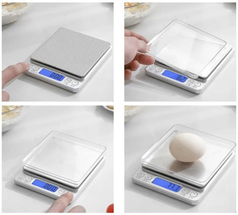 Digitale KÜCHENWAAGE Briefwaage Zählwaage Präzisionswaage Waage bis 2kg