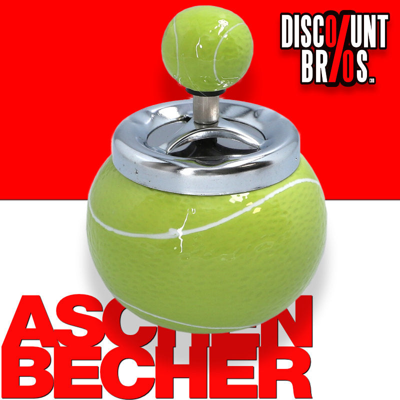Tennisball DREH-ASCHENBECHER Tennis Aschenbecher Drehaschenbecher Ø9,5cm