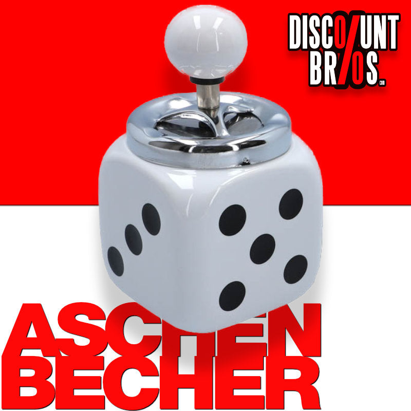 Würfel DREH-ASCHENBECHER Aschenbecher Drehaschenbecher 15×8,5cm
